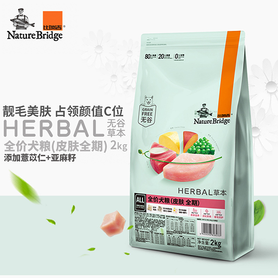 比瑞吉無谷草本全價犬糧（皮膚全期） 添加薏苡仁